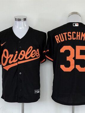 Baltimore Orioles Adley Rutschman #35 Black Baseball Jersey